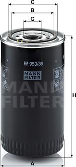 Mann-Filter W 950/39 - Filtro olio autozon.pro