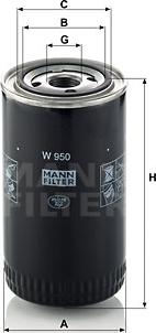 Mann-Filter W 950 - Filtro olio autozon.pro