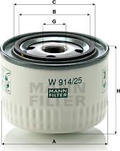 Mann-Filter W 914/25 - Filtro idraulico, Cambio automatico autozon.pro