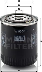 Mann-Filter W 930/12 - Filtro olio autozon.pro