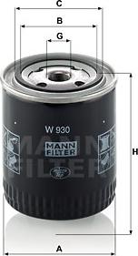 Mann-Filter W 930 - Filtro olio autozon.pro