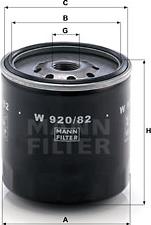 Mann-Filter W 920/82 - Filtro olio autozon.pro