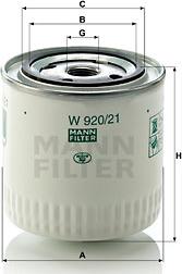 Mann-Filter W 920/21 - Filtro olio autozon.pro