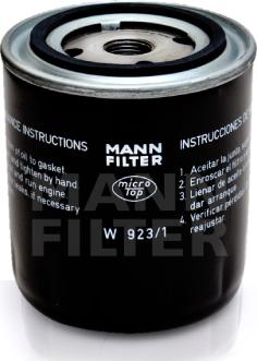 Mann-Filter W 923/1 - Filtro olio autozon.pro