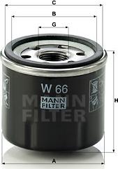 Mann-Filter W 66 - Filtro olio autozon.pro