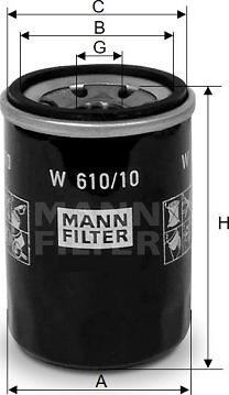 Mann-Filter W 610/10 - Filtro olio autozon.pro