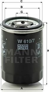 Mann-Filter W 610/7 - Filtro olio autozon.pro