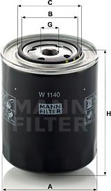 Mann-Filter W 1140 - Filtro olio autozon.pro