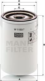 Mann-Filter W 1150/7 - Filtro olio autozon.pro