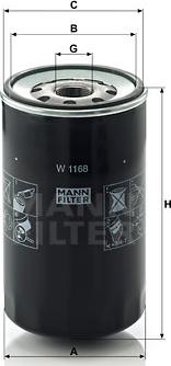 Mann-Filter W 1168 - Filtro olio autozon.pro