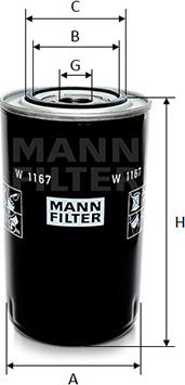 Mann-Filter W 1167 - Filtro olio autozon.pro