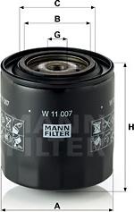 Mann-Filter W 11 007 - Filtro olio autozon.pro