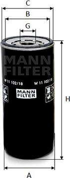 Mann-Filter W 11 102/18 - Filtro olio autozon.pro