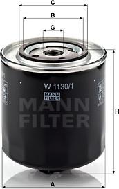 Mann-Filter W 1130/1 - Filtro olio autozon.pro