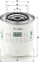 Mann-Filter W 1130/3 - Filtro olio autozon.pro