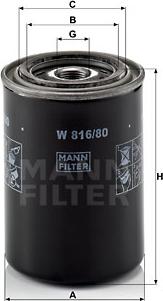 Mann-Filter W 816/80 - Filtro olio autozon.pro