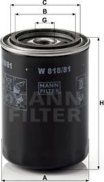 Mann-Filter W 818/81 - Filtro olio autozon.pro