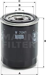 Mann-Filter W 7041 - Filtro olio autozon.pro