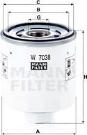 Mann-Filter W 7038 - Filtro olio autozon.pro