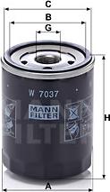 Mann-Filter W 7037 - Filtro olio autozon.pro