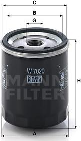 Mann-Filter W 7020 - Filtro olio autozon.pro