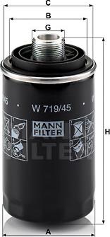 Mann-Filter W 719/45 - Filtro olio autozon.pro