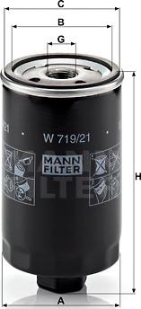 Mann-Filter W 719/21 - Filtro olio autozon.pro