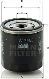 Mann-Filter W 714/3 - Filtro olio autozon.pro