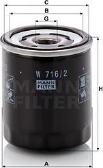 Mann-Filter W 716/2 - Filtro olio autozon.pro