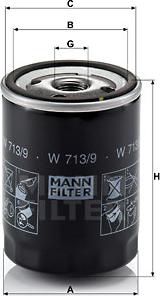 Mann-Filter W 713/9 - Filtro olio autozon.pro