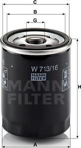 Mann-Filter W 713/16 - Filtro olio autozon.pro