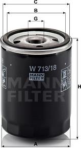 Mann-Filter W 713/18 - Filtro olio autozon.pro