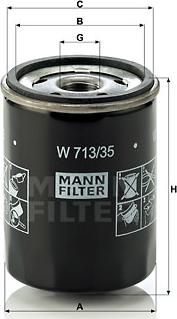 Mann-Filter W 713/35 - Filtro olio autozon.pro