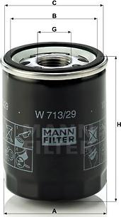 Mann-Filter W 713/29 - Filtro olio autozon.pro