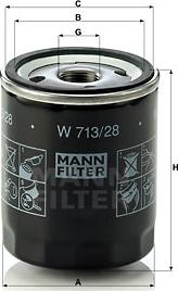 Mann-Filter W 713/28 - Filtro olio autozon.pro