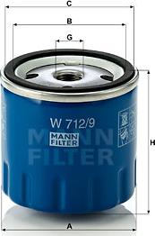 Mann-Filter W 712/9 - Filtro olio autozon.pro