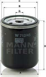 Mann-Filter W 712/45 - Filtro idraulico, Cambio automatico autozon.pro