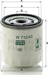 Mann-Filter W 712/43 (10) - Filtro olio autozon.pro