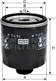 Mann-Filter W 712/53 - Filtro olio autozon.pro