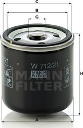 Mann-Filter W 712/21 - Filtro olio autozon.pro