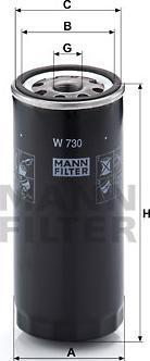 Mann-Filter W 730 - Filtro olio autozon.pro