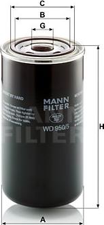 Mann-Filter WD 950/5 - Filtro, Sistema idraulico di lavoro autozon.pro