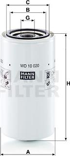 Mann-Filter WD 10 020 - Filtro, Sistema idraulico di lavoro autozon.pro