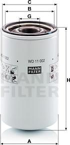 Mann-Filter WD 11 002 - Filtro, Sistema idraulico di lavoro autozon.pro