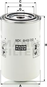 Mann-Filter WDK 940/20 - Filtro carburante autozon.pro