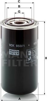 Mann-Filter WDK 950/1 - Filtro carburante autozon.pro