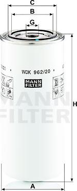 Mann-Filter WDK 962/20 - Filtro carburante autozon.pro