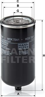 Mann-Filter WDK 724/1 - Filtro carburante autozon.pro