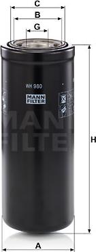 Mann-Filter WH 980 - Filtro idraulico, Cambio automatico autozon.pro