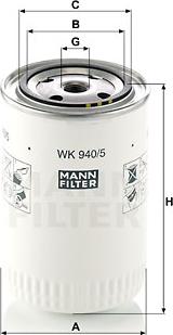 Mann-Filter WK 940/5 - Filtro carburante autozon.pro